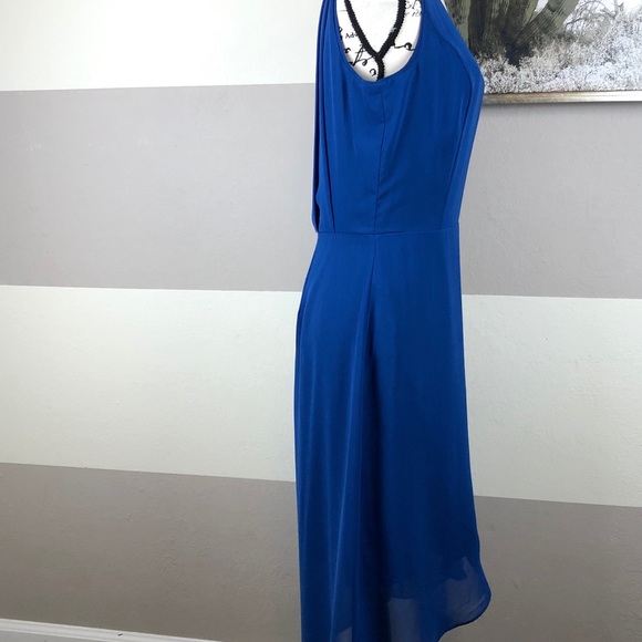Blue Whbm Sleeveless High- Low Night Out Dress 6 - Picture 4 of 8